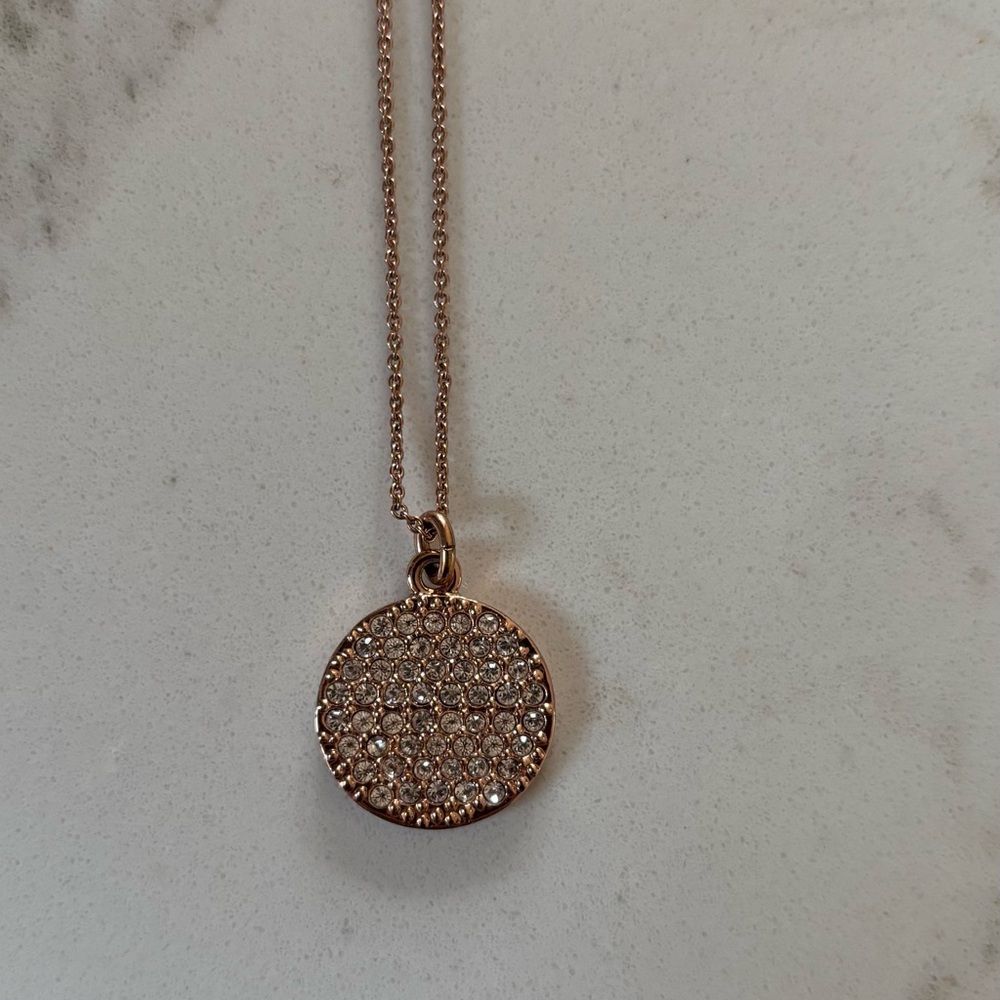 Kate Spade| Rose Gold Pave Necklace | "Make Me Blush"
